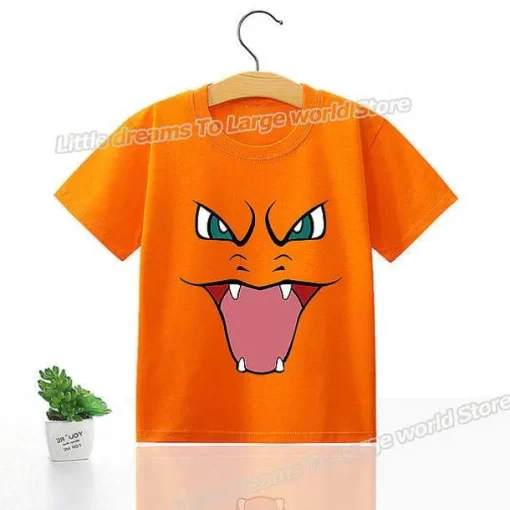 Pkm.store Sommer-Kinder T-Shirts Mit Niedlichen Pokemon Oder Pikachu Motiven