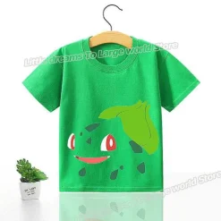 Pkm.store Sommer-Kinder T-Shirts Mit Niedlichen Pokemon Oder Pikachu Motiven