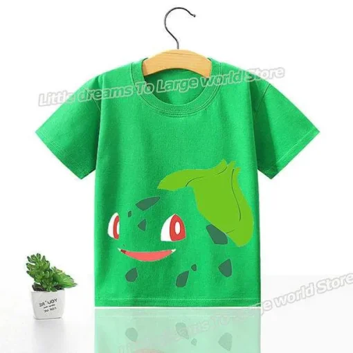 Pkm.store Sommer-Kinder T-Shirts Mit Niedlichen Pokemon Oder Pikachu Motiven