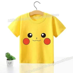 Pkm.store Sommer-Kinder T-Shirts Mit Niedlichen Pokemon Oder Pikachu Motiven