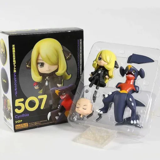 Pkm.store Pokemon Figuren-Knakrack / Garchomp & Cynthia Set Pokemon Figur (Ca. 10Cm)