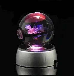 Pkm.store Pokeball & Pokebälle-Kristall Pokeball Mit 3D Effekt Realxo Mewtu Pikachu Uvm.