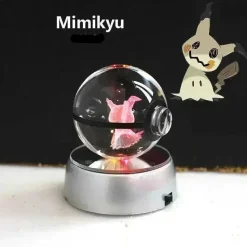Pkm.store Pokeball & Pokebälle-Kristall Pokeball Mit 3D Effekt Realxo Mewtu Pikachu Uvm.