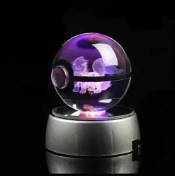 Pkm.store Sonstiges Merchandise-Kristall Pokeball Mit 3D Effekt Realxo Mewtu Pikachu Uvm.