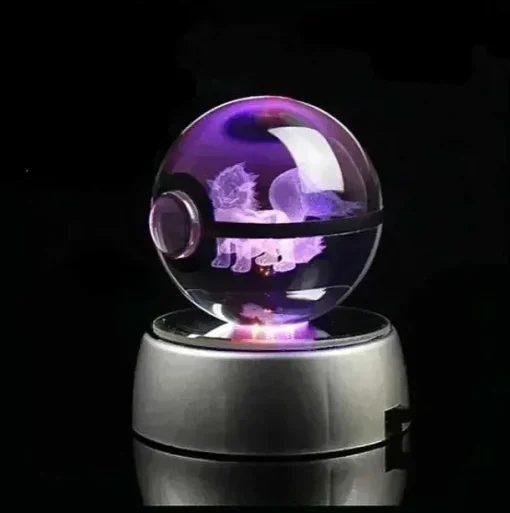Pkm.store Sonstiges Merchandise-Kristall Pokeball Mit 3D Effekt Realxo Mewtu Pikachu Uvm.