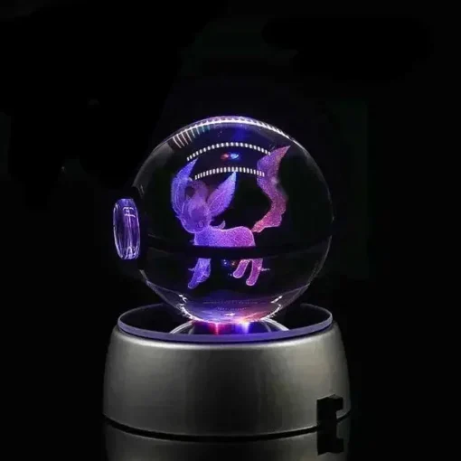 Pkm.store Sonstiges Merchandise-Kristall Pokeball Mit 3D Effekt Realxo Mewtu Pikachu Uvm.