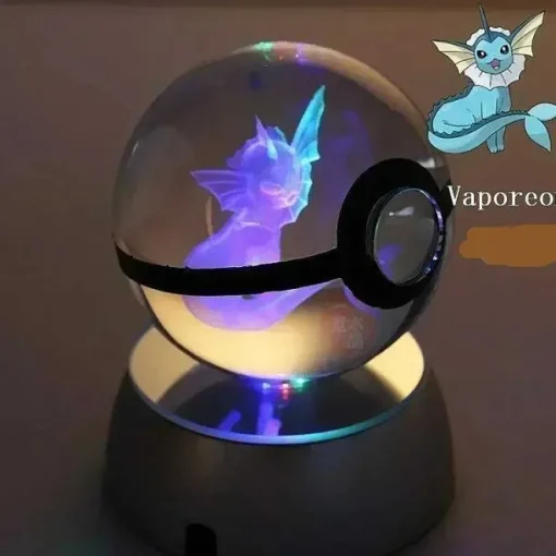 Pkm.store Sonstiges Merchandise-Kristall Pokeball Mit 3D Effekt Realxo Mewtu Pikachu Uvm.
