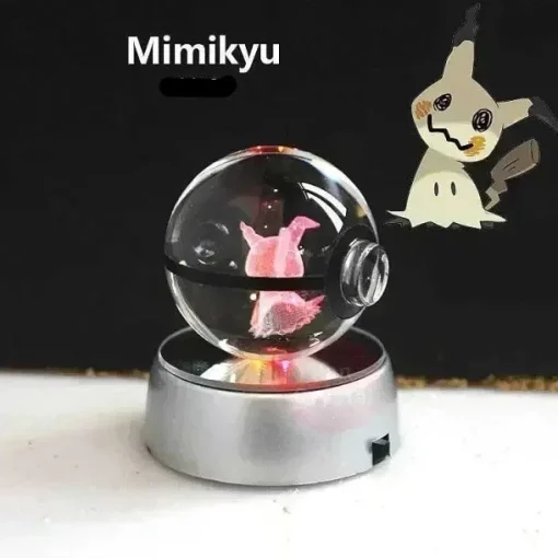 Pkm.store Sonstiges Merchandise-Kristall Pokeball Mit 3D Effekt Realxo Mewtu Pikachu Uvm.