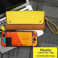 Pkm.store Sonstiges Merchandise-Leder Schutztasche Pokemon Pikachu Design Fur Switch Konsolen