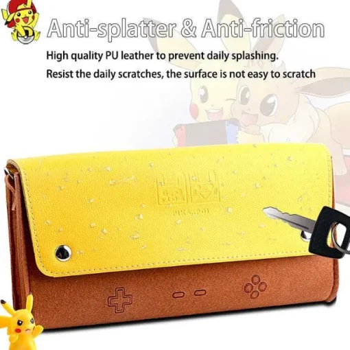 Pkm.store Sonstiges Merchandise-Leder Schutztasche Pokemon Pikachu Design Fur Switch Konsolen