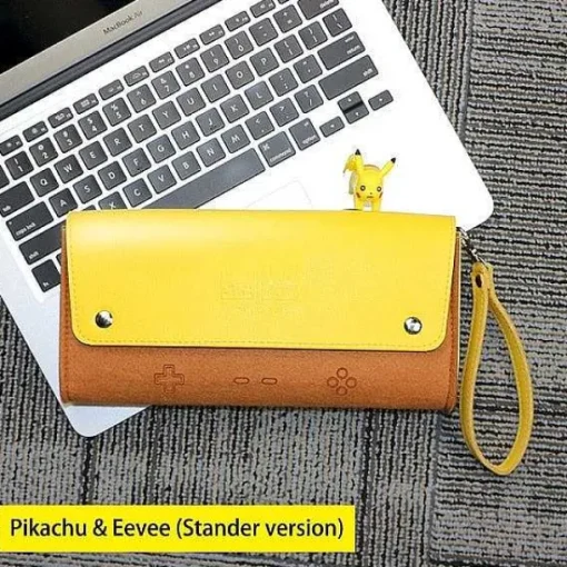 Pkm.store Sonstiges Merchandise-Leder Schutztasche Pokemon Pikachu Design Fur Switch Konsolen