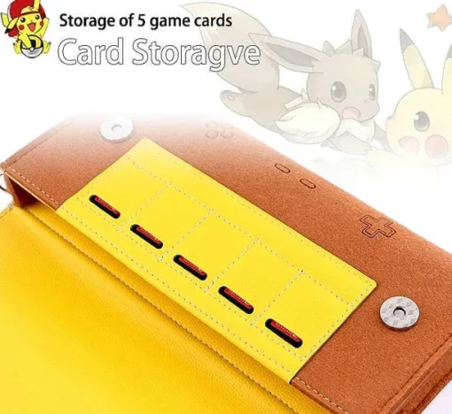 Pkm.store Sonstiges Merchandise-Leder Schutztasche Pokemon Pikachu Design Fur Switch Konsolen