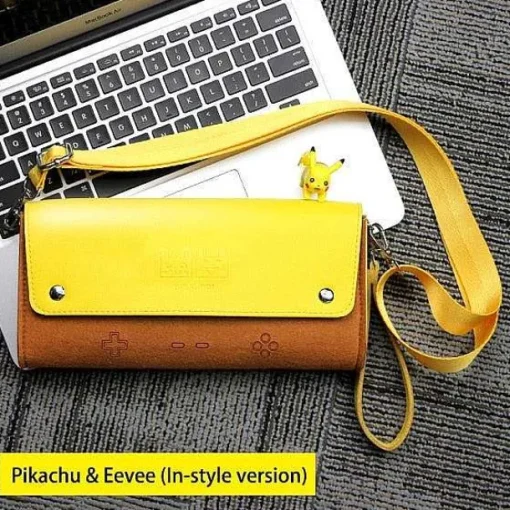Pkm.store Sonstiges Merchandise-Leder Schutztasche Pokemon Pikachu Design Fur Switch Konsolen