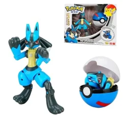 Pkm.store Pokemon Spielzeug-Lucario Spielzeug Figur Mit Pokeball