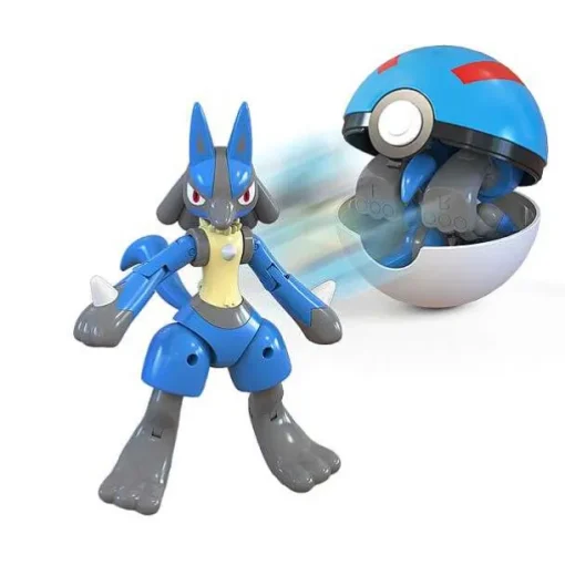 Pkm.store Pokemon Spielzeug-Lucario Spielzeug Figur Mit Pokeball