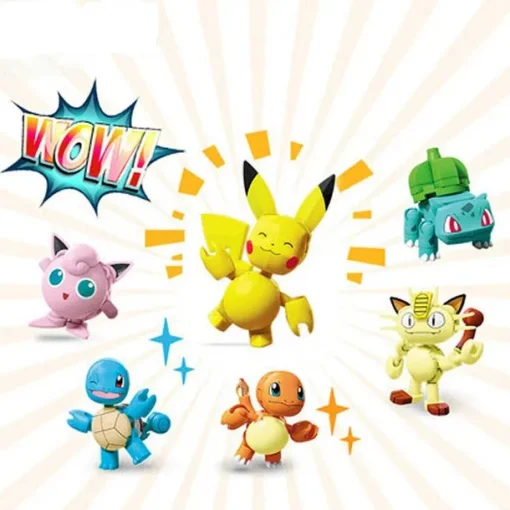 Pkm.store Pokemon Bausteine-Mega Bloks Pokemon Series Pikachu Glumanda Schiggy Und Mehr
