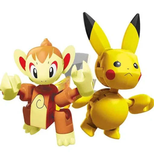 Pkm.store Pokemon Bausteine-Mega Construx Classic Pokemon Chimchar / Panflam - Pikachu Bausteine Set