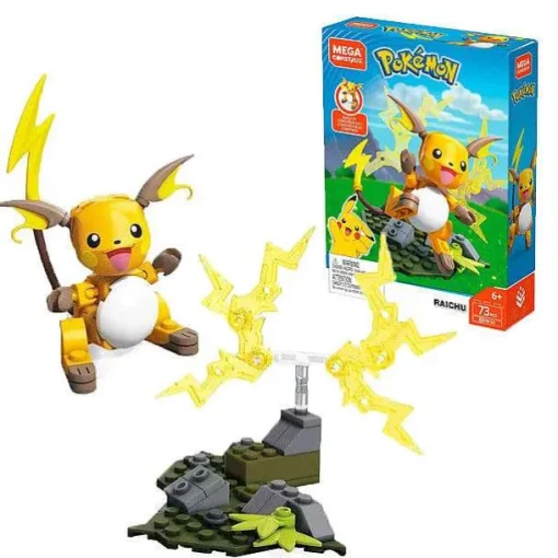 Pkm.store Pokemon Bausteine-Mega Construx Classic Pokemon Chimchar / Panflam - Pikachu Bausteine Set