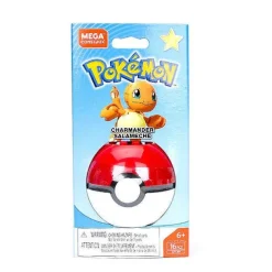 Pkm.store Pokemon Bausteine-Mega Construx Pokemon Pokeball (Pikachu, Mauzi, Glumanda, Bisasam, Schiggy Pummeluff) Mit Pokemon Ball