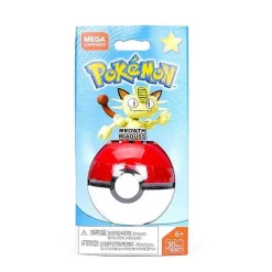 Pkm.store Pokemon Bausteine-Mega Construx Pokemon Pokeball (Pikachu, Mauzi, Glumanda, Bisasam, Schiggy Pummeluff) Mit Pokemon Ball