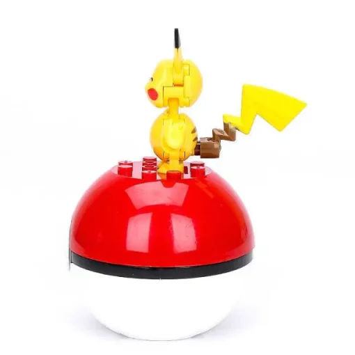 Pkm.store Pokemon Bausteine-Mega Construx Pokemon Pokeball (Pikachu, Mauzi, Glumanda, Bisasam, Schiggy Pummeluff) Mit Pokemon Ball