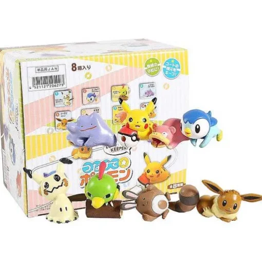 Pkm.store Pokemon Figuren-Mimikyu Eevee Ditto Slowbro Sentret Piplup Natu 8Er Set Pokemon Figuren
