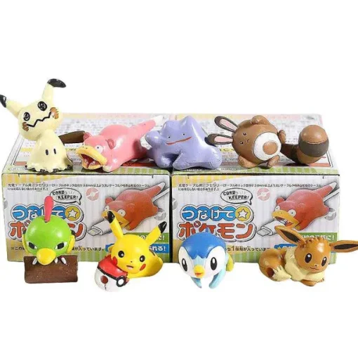 Pkm.store Pokemon Figuren-Mimikyu Eevee Ditto Slowbro Sentret Piplup Natu 8Er Set Pokemon Figuren