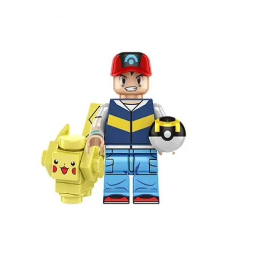 Pkm.store Pokemon Bausteine-Mini Trainer Figuren Mit Pokemon