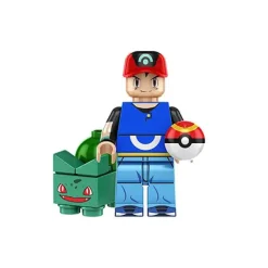 Pkm.store Pokemon Bausteine-Mini Trainer Figuren Mit Pokemon