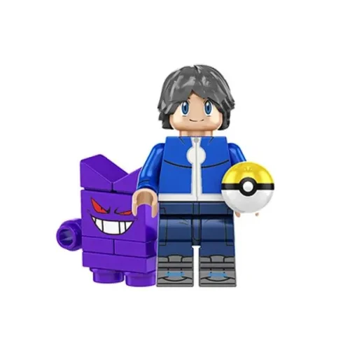 Pkm.store Pokemon Bausteine-Mini Trainer Figuren Mit Pokemon