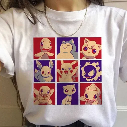Pkm.store Sommer-Modisches Pokemon T-Shirt In Vielen Motiven