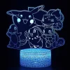 Pkm.store Sonstiges Merchandise-Nachtlicht Mit Pokemon Starter Motiv, Farbwechsel Und 3D Effekt