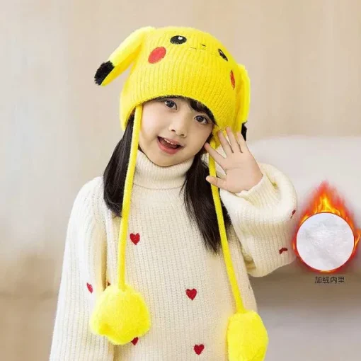 Pkm.store Pokemon Mützen & Caps-Niedliche Pokemon Winter Cosplay Mützen Fur Kinder