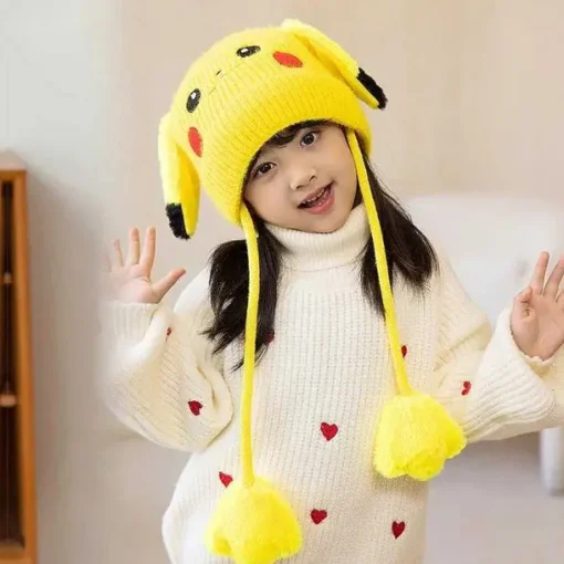 Pkm.store Pokemon Mützen & Caps-Niedliche Pokemon Winter Cosplay Mützen Fur Kinder