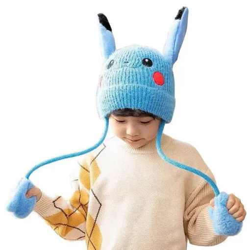 Pkm.store Pokemon Mützen & Caps-Niedliche Pokemon Winter Cosplay Mützen Fur Kinder