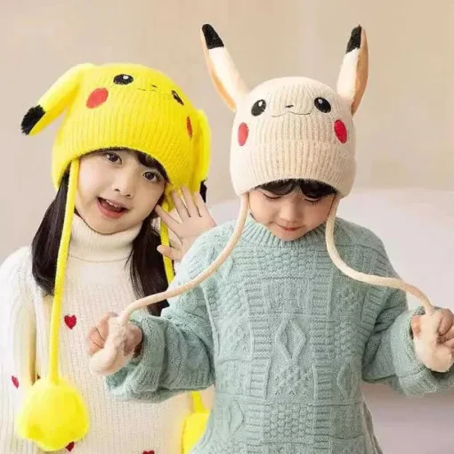 Pkm.store Pokemon Mützen & Caps-Niedliche Pokemon Winter Cosplay Mützen Fur Kinder