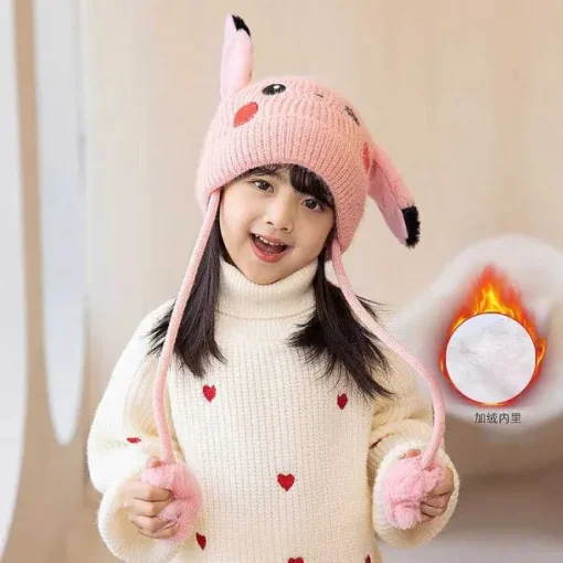Pkm.store Pokemon Mützen & Caps-Niedliche Pokemon Winter Cosplay Mützen Fur Kinder