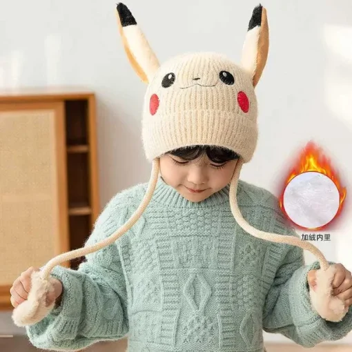 Pkm.store Pokemon Mützen & Caps-Niedliche Pokemon Winter Cosplay Mützen Fur Kinder