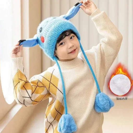 Pkm.store Pokemon Mützen & Caps-Niedliche Pokemon Winter Cosplay Mützen Fur Kinder
