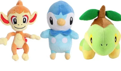 Pkm.store Pokemon Kuscheltiere-Panflam, Plinfa Oder Chelast Pluschtiere Aus Pokemon Strahlender Diamant Und Leuchtende Perle