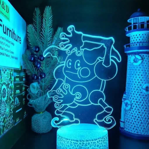 Pkm.store Pokemon Lampen & Nachtlichter-Pantimos Mr. Mime (Pokemon Unite) 3D Nachtlicht