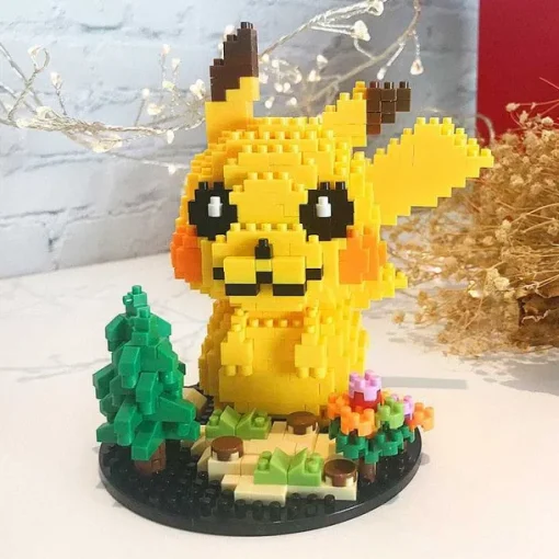 Pkm.store Pokemon Bausteine-Pikachu Baustein Figuren (3 Motive Zur Auswahl)