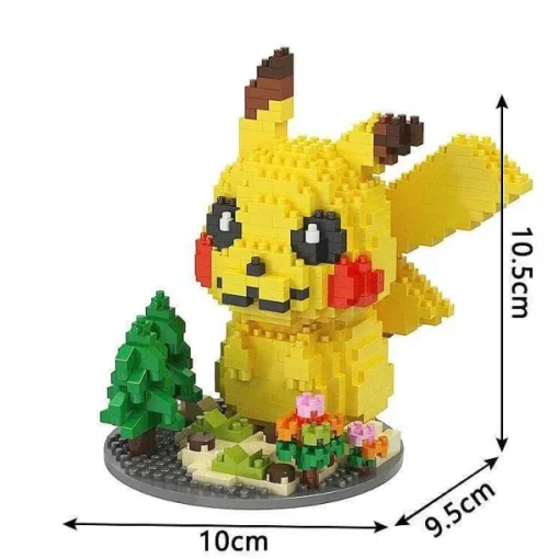 Pkm.store Pokemon Bausteine-Pikachu Baustein Figuren (3 Motive Zur Auswahl)