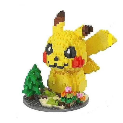 Pkm.store Pokemon Bausteine-Pikachu Baustein Figuren (3 Motive Zur Auswahl)
