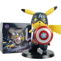 Pkm.store Pokemon Figuren-Pikachu Captain America Cosplay Figur
