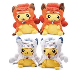 Pkm.store Pokemon Kuscheltiere-Pikachu Cosplay Als Feuer Oder Eis Vulpix Kuscheltiere (Ca. 30Cm)