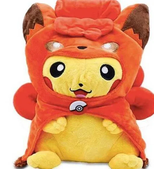 Pkm.store Pokemon Kuscheltiere-Pikachu Cosplay Als Feuer Oder Eis Vulpix Kuscheltiere (Ca. 30Cm)