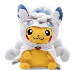 Pkm.store Pokemon Kuscheltiere-Pikachu Cosplay Als Feuer Oder Eis Vulpix Kuscheltiere (Ca. 30Cm)