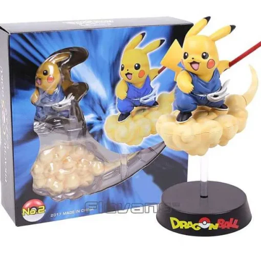 Pkm.store Pokemon Figuren-Pikachu Cosplay Dragon Ball Son Goku Figur (Ca. 18Cm)