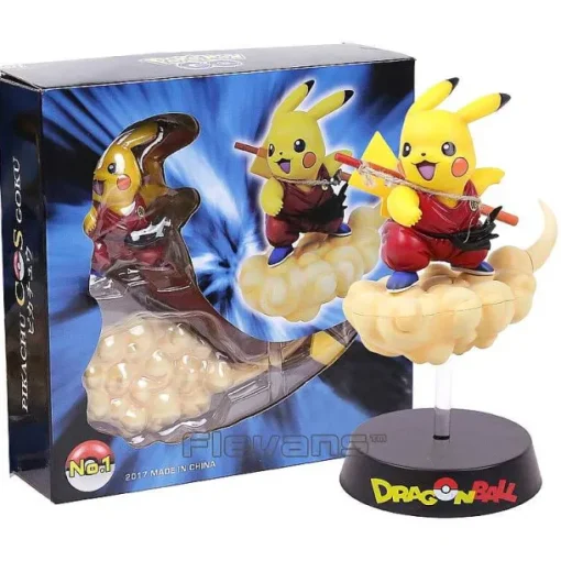 Pkm.store Pokemon Figuren-Pikachu Cosplay Dragon Ball Son Goku Figur (Ca. 18Cm)